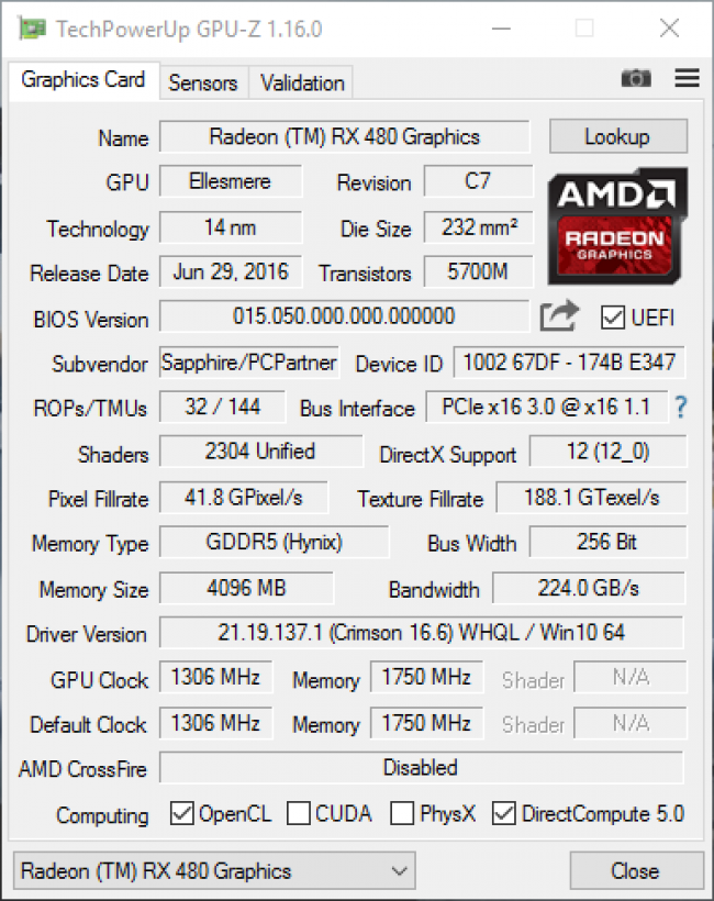 Sapphire Radeon RX 480 Nitro+: огляд «урізаною» відеокарти